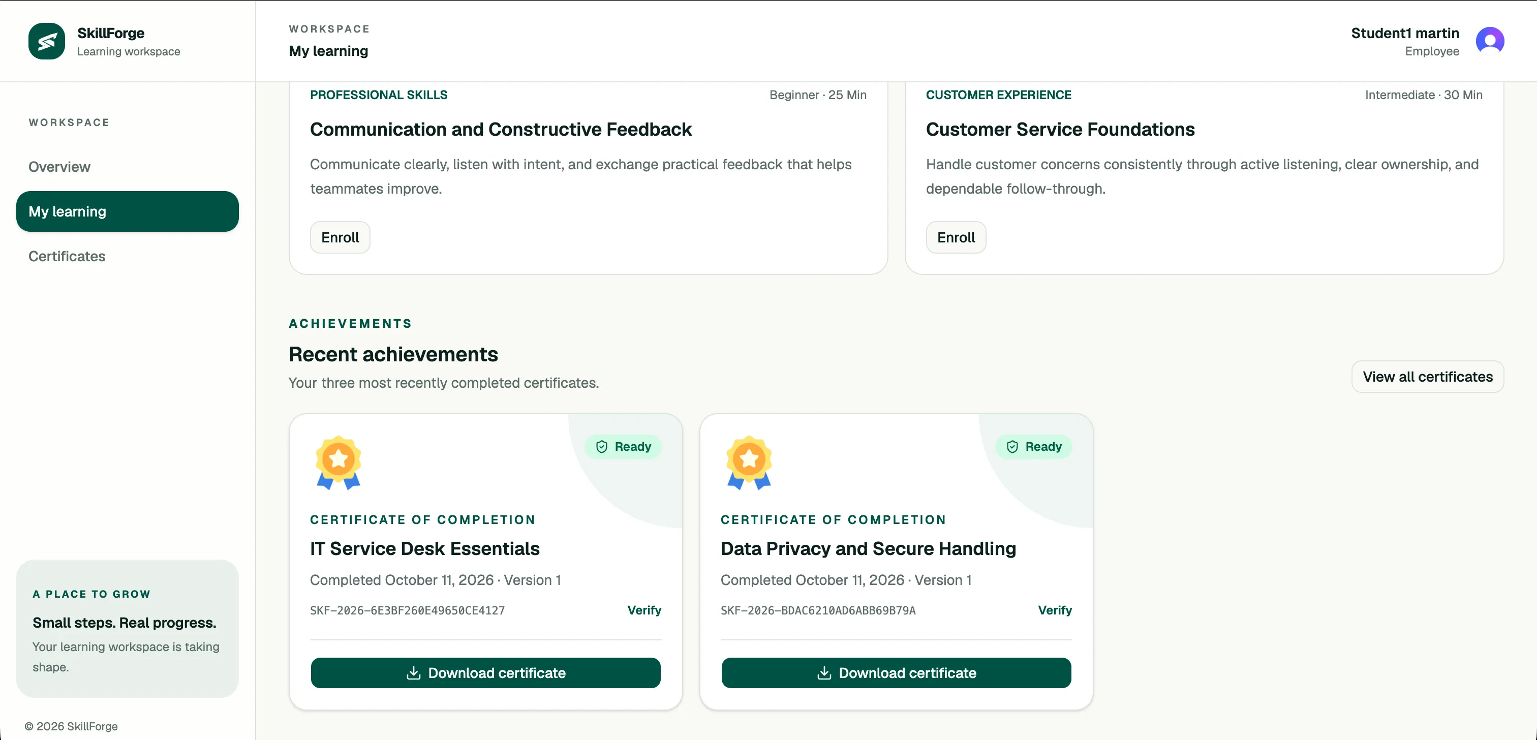 SkillForge — Internal Training Platform
